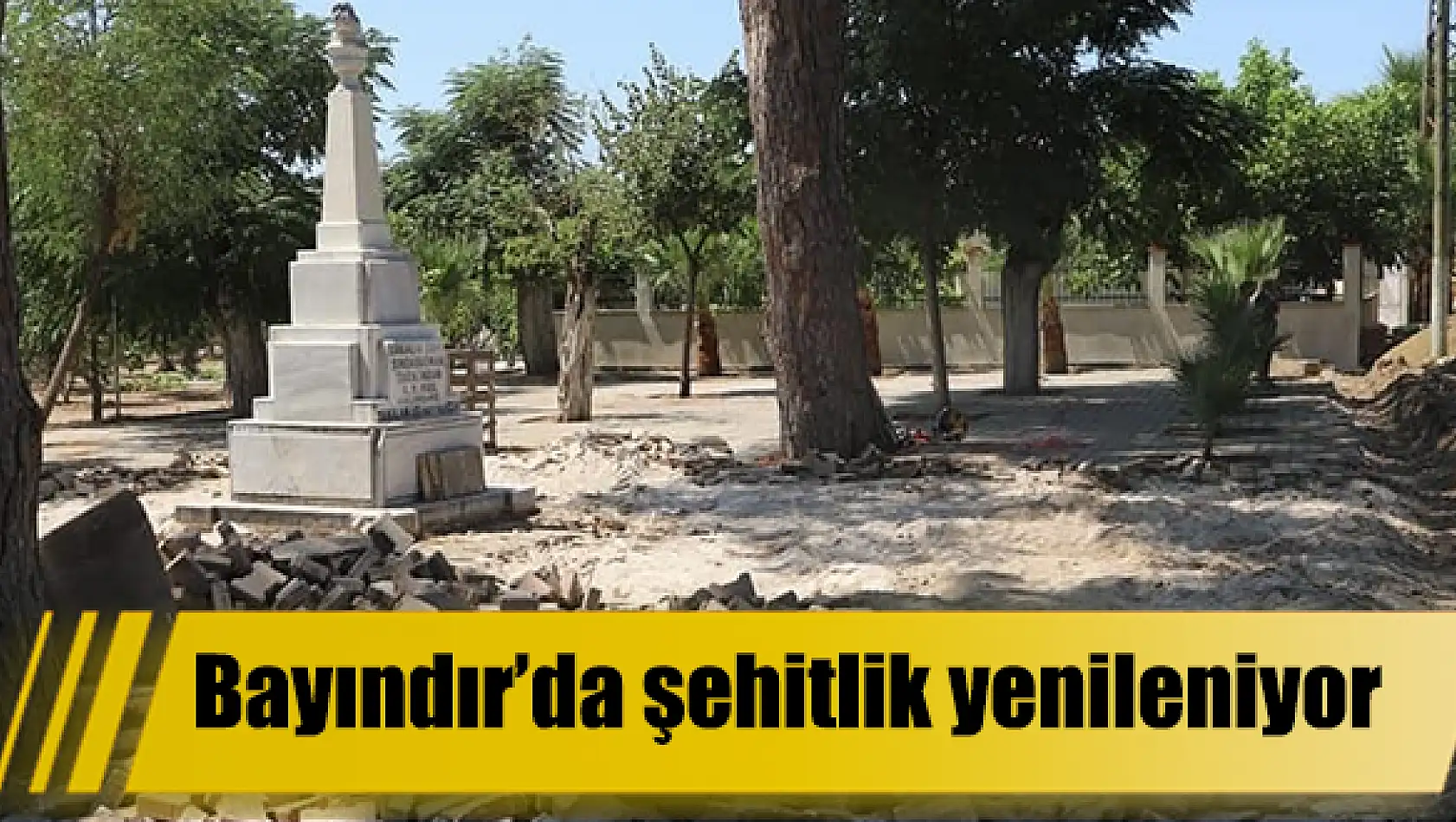 Bayındır'da şehitlik yenileniyor