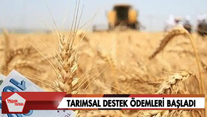 Tarımsal destek ödemeleri başladı