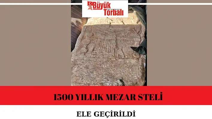 1500 yıllık mezar steli ele geçirildi