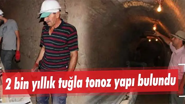 2 bin yıllık tuğla tonoz yapı bulundu