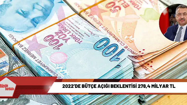 2022'de bütçe açığı beklentisi 278,4 milyar TL