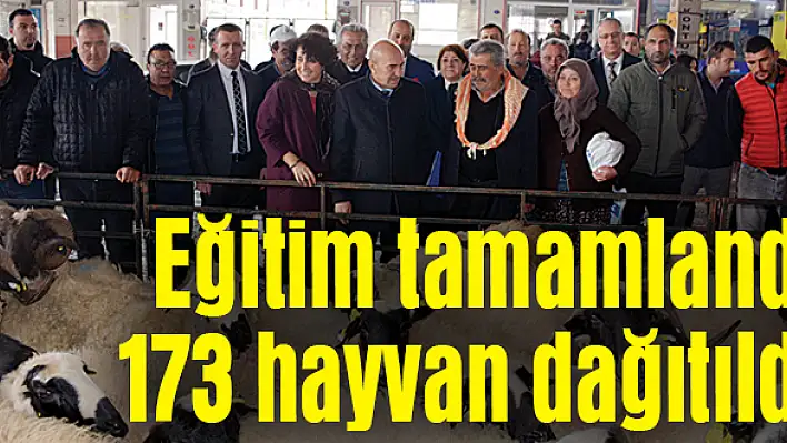 45 üreticiye 173 küçükbaş hayvan verildi