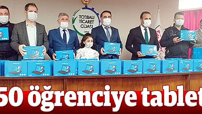 50 öğrenciye tablet verildi