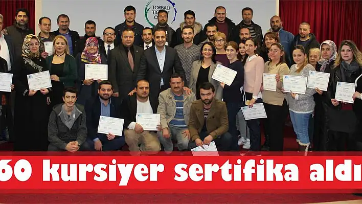 60 kursiyer sertifika aldı