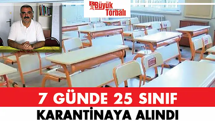 7 günde 25 sınıf karantinaya alındı