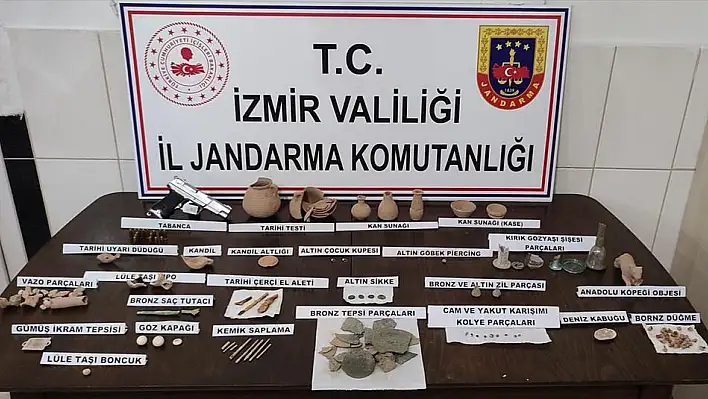 90 parça tarihi eser ele geçirildi