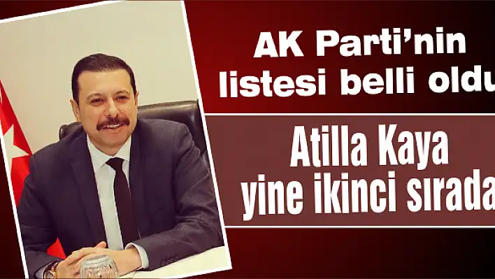 AK Parti'nin listesi belli oldu