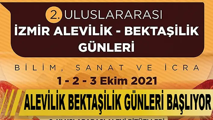 Alevilik Bektaşilik Günleri başlıyor