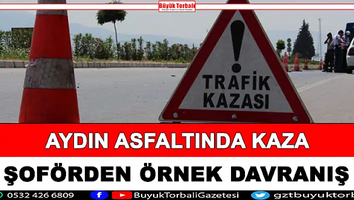 Aydın asfaltında kaza: Sürücüden örnek davranış