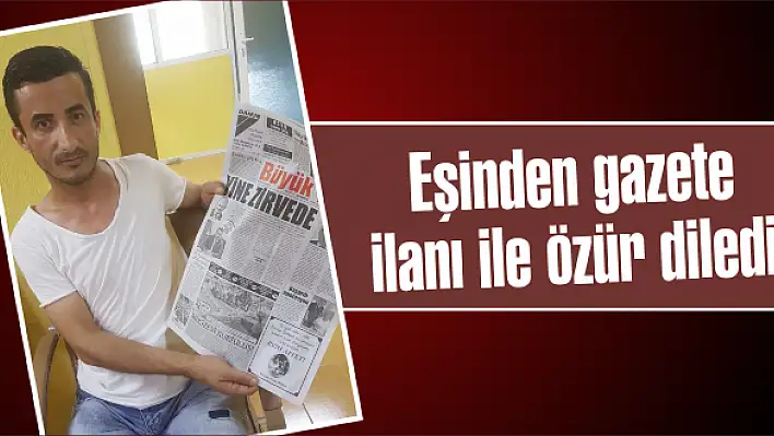 'Binlerce kez özür diliyorum'