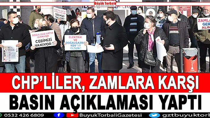 CHP’liler zamlara karşı basın açıklaması yaptı