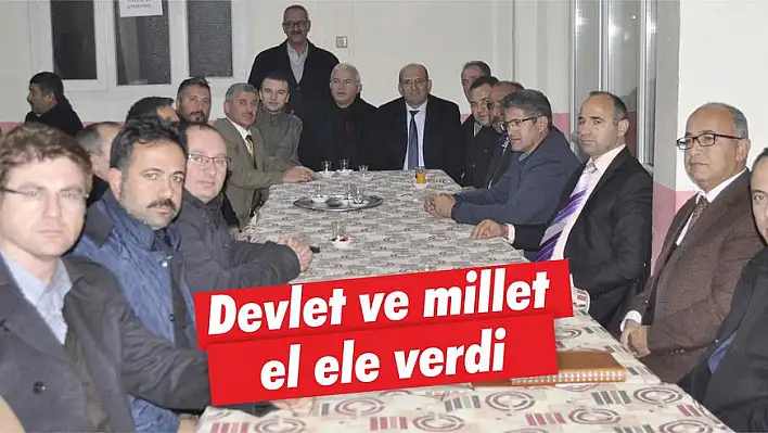 Devlet ve millet el ele verdi