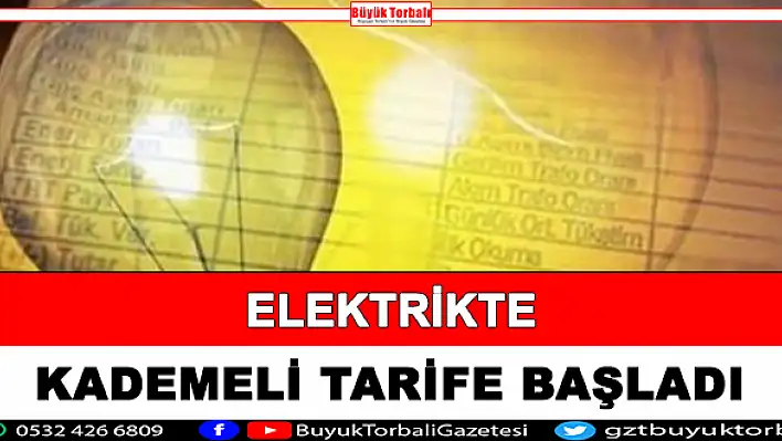 Elektrikte kademeli tarife başladı