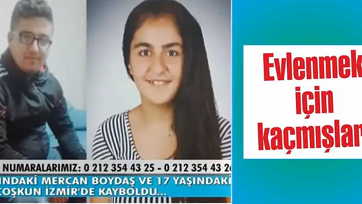 Evlenmek için kaçmışlar!