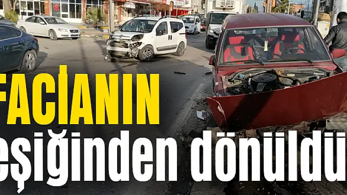Freni patlayan araç kazaya neden oldu