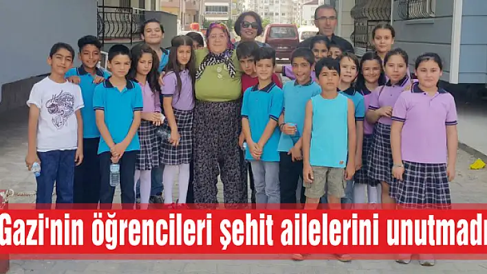 Gazi'nin öğrencileri şehit ailelerini unutmadı