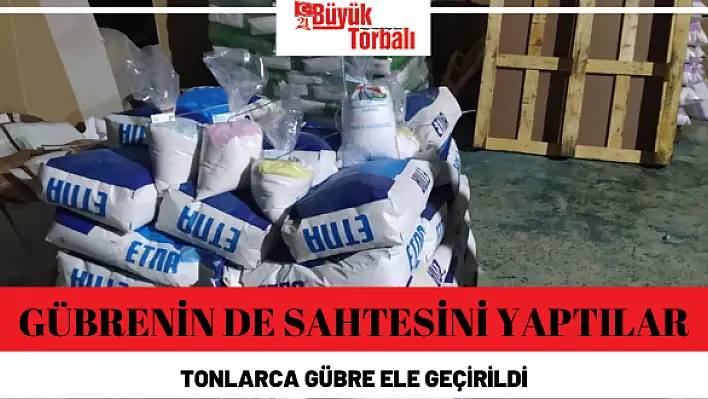 Gübrenin de sahtesini yaptılar