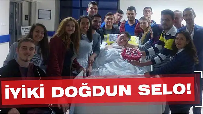 Hastane koridorunda doğum günü sürprizi