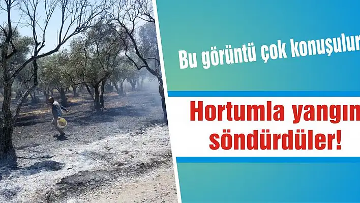 Hortumla yangın söndürdüler