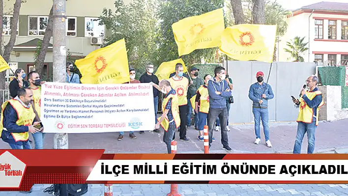 İlçe Milli Eğitim önünde açıkladılar