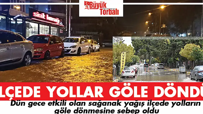 İlçede yollar göle döndü