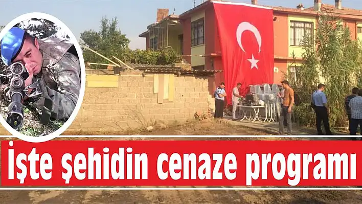 İşte şehidin cenaze programı