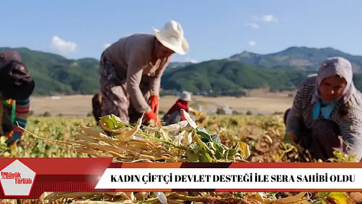 Kadın çiftçi devlet desteği ile sera sahibi oldu