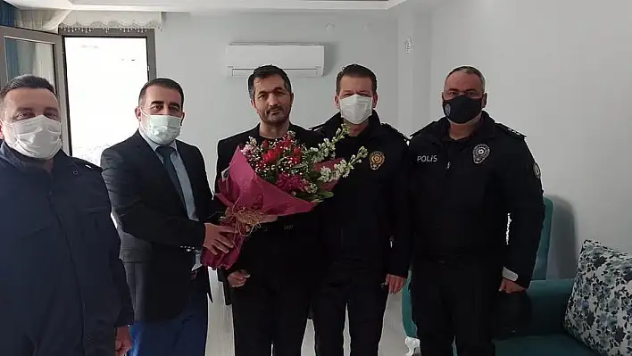 Kaymakam Öter'den, gazi polise anlamlı ziyaret