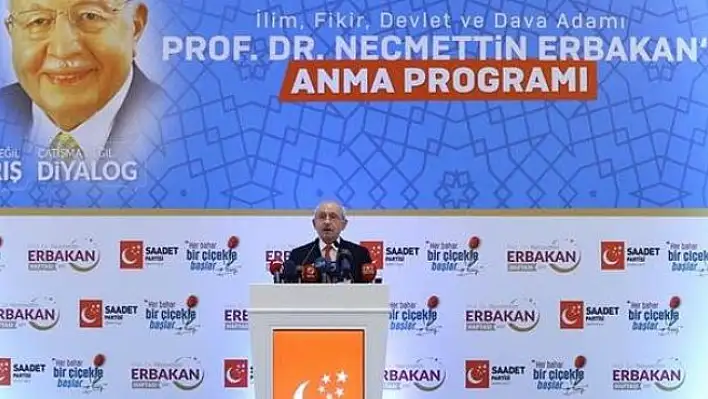 Kılıçdaroğlu, Erbakan’ı anma töreninde konuştu