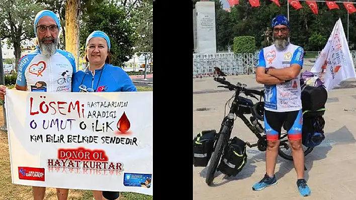 KÖK HÜCRE VE ORGAN BAĞIŞINA DİKKAT ÇEKMEK İÇİN TÜRKİYE'Yİ PEDALLIYOR