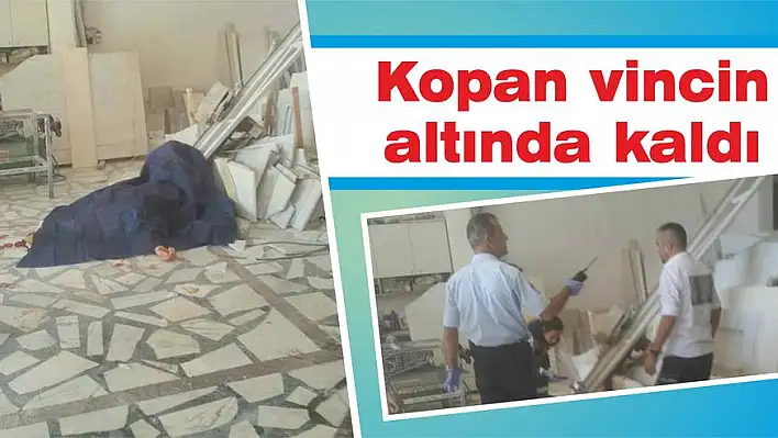 Kopan vincin altında kaldı  