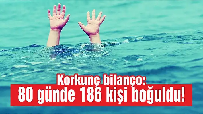 Korkunç bilanço: 80 günde 186 kişi boğuldu!