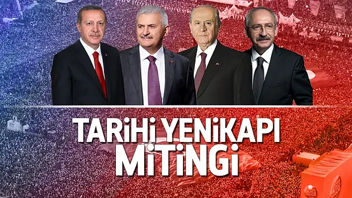 Milyonlar ‘Demokrasi ve Şehitler Mitingi’nde buluştu