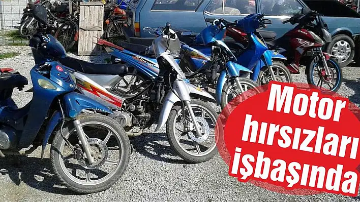 Motor hırsızları işbaşında