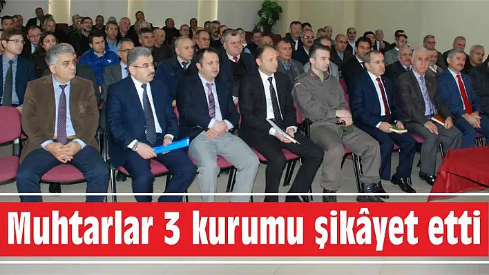 Muhtarlar 3 kurumu şikâyet etti