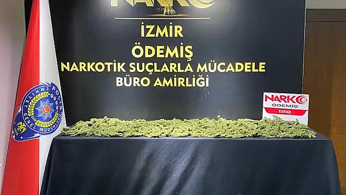 Ödemiş'te 2 kilo 100 gram esrar ele geçirildi