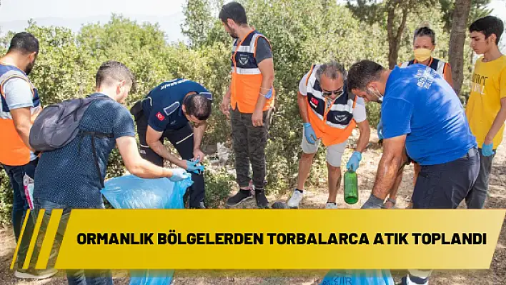 Ormanlık bölgelerden torbalarca atık toplandı