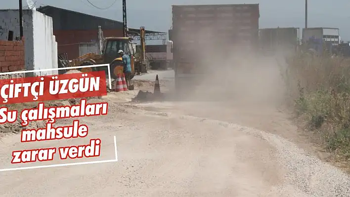 Su çalışmaları mahsule zarar verdi