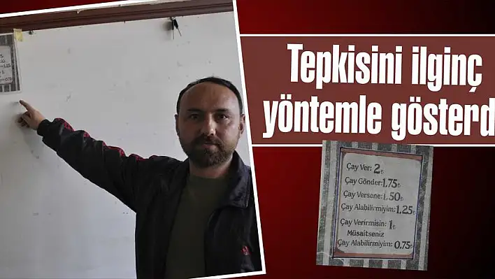 Tepkisini ilginç yöntemle gösterdi