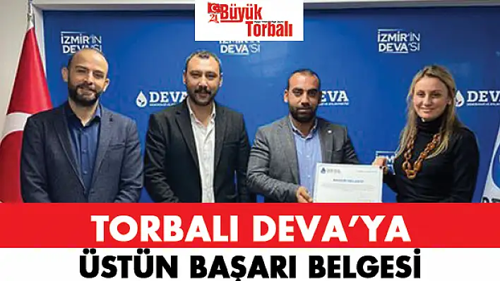 Torbalı Deva'ya üstün başarı belgesi