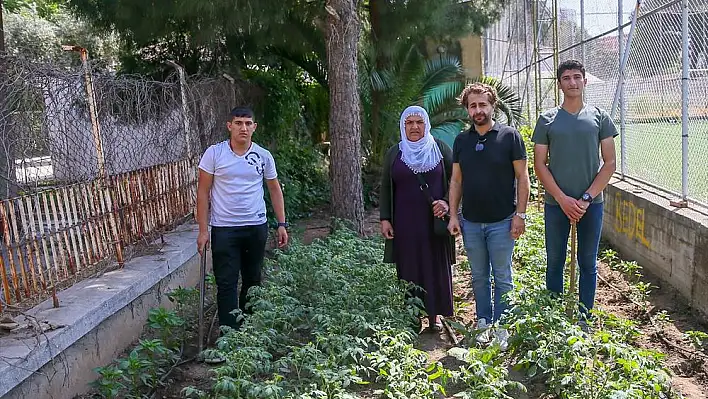 Torbalı meslek lisesi öğrencileri okul bahçesinde tarımı öğreniyor