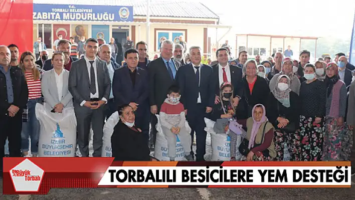 Torbalılı besicilere Büyükşehir'den yem desteği