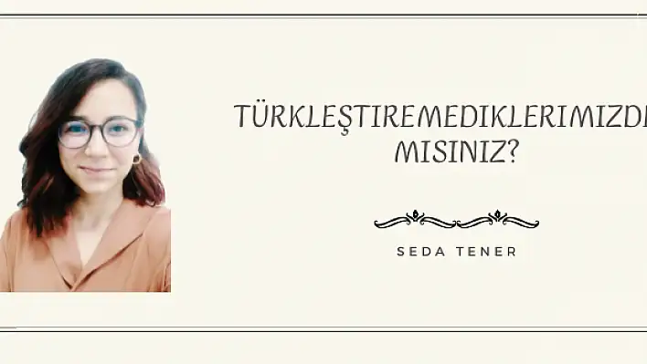 Türkleştiremediklerimizden misiniz?