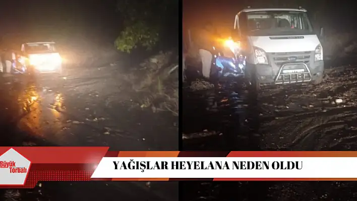 Yağışlar heyelana neden oldu