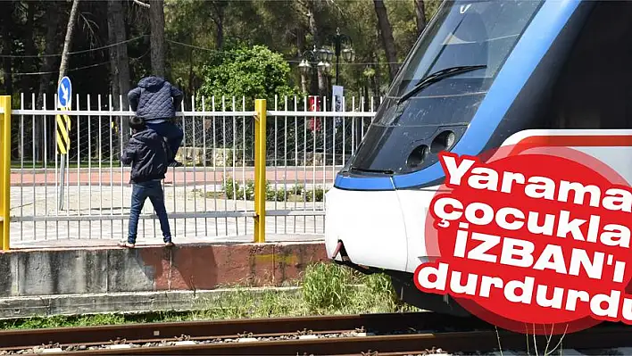 Yaramaz çocuklar İZBAN'ı durdurdu