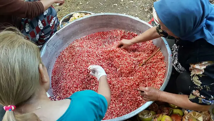 Natural nar ekşisi yapımı başladı